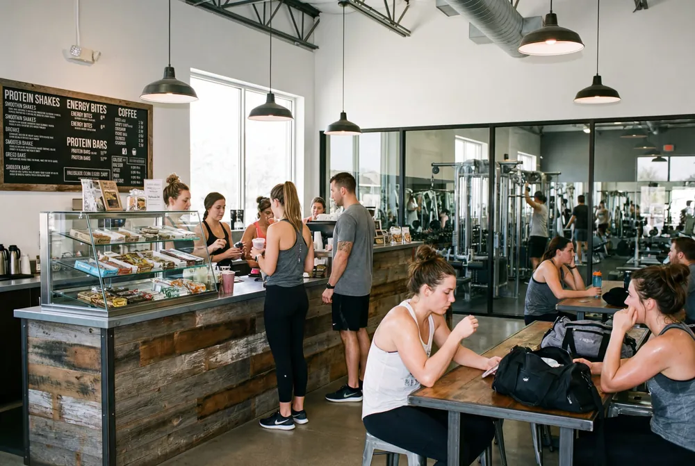 Snack shop in a gym